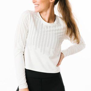 White Chillcicle Crop Long T RC